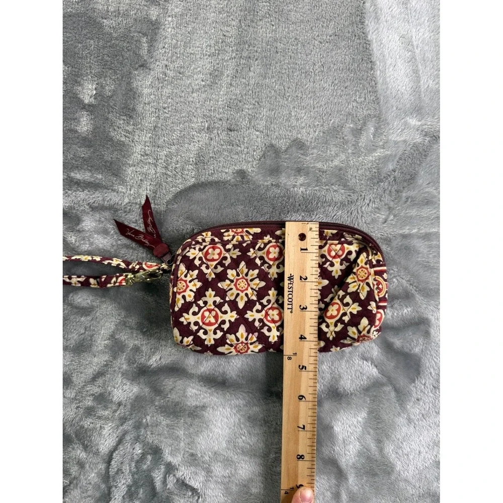 Vera Bradley All in One Wristlet Women's Small Burgundy Removable Wrist Strap